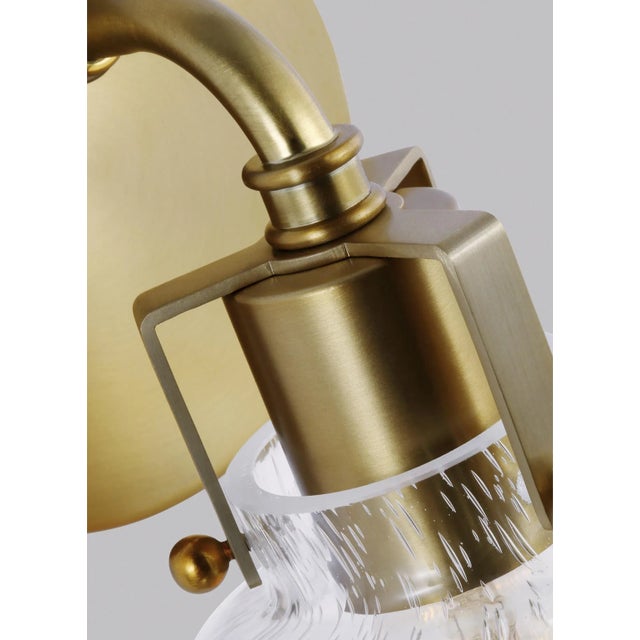 Transitional Sean Lavin by Visual Comfort Studio Clara 1-Light Sconce, Burnished Brass For Sale - Image 3 of 6