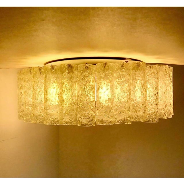 Ice Glass Plafoniere from Doria Leuchten, 1960s For Sale - Image 6 of 16