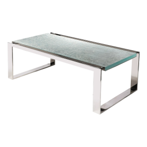 Modernist Nickel and Lucite Glacial Cocktail Table by Lorin Marsh
