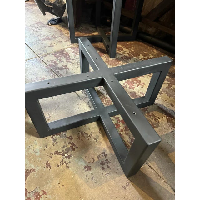 Wabi Sabi Round Coffee Table – Ebonized Black, Low Profile For Sale - Image 9 of 9