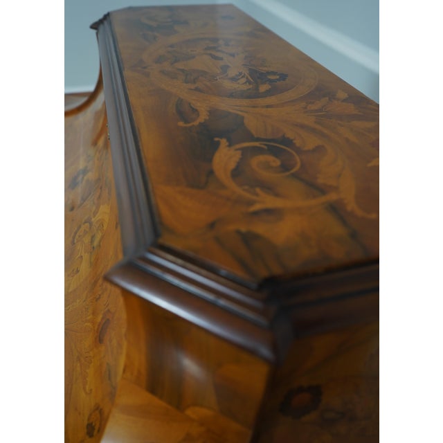 Italian Highly Inlaid Olivewood Fall Front Desk For Sale In Philadelphia - Image 6 of 18