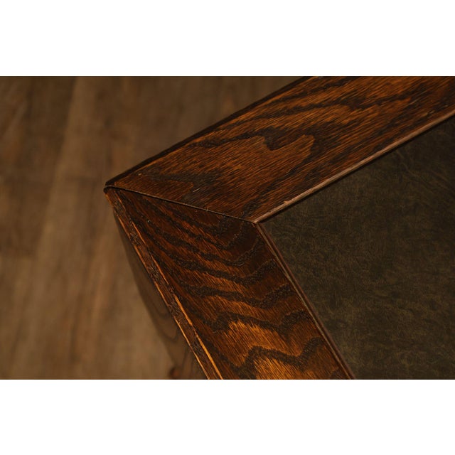 Jamestown Lounge Co. Gothic Revival Vintage Oak Drop-Leaf Server For Sale - Image 17 of 18