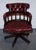 Burgundy Chesterfield Leather Captains Swivel Desk Chair, 1950s For Sale - Image 3 of 14