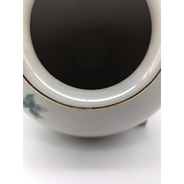 Ceramic Porcelain Vase with Rose Decoration and Gold Rim from KPM Krister, Germany, 1950s For Sale - Image 7 of 8