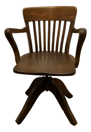 19th Century Swivelling Oak Desk Chair, 1890s