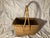 Vintage American Made Basket. Handwoven Large Natural Market Basket With a Classic Rectangular Shape and Arched Handles. Rustic and Elegant For Sale - Image 11 of 11