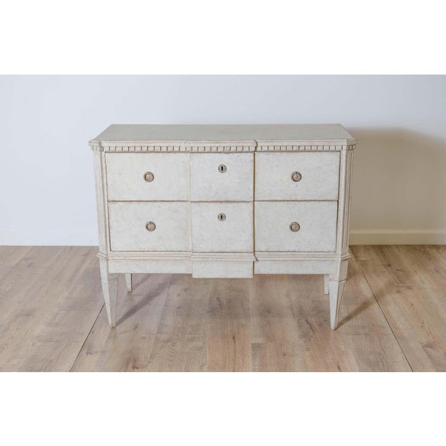 Mid 20th Century Pair of Swedish Gustavian Style Chests of Drawers For Sale - Image 4 of 8