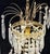 1900 - 1909 Chandelier in Brass and Crystal, 1900 For Sale - Image 5 of 7