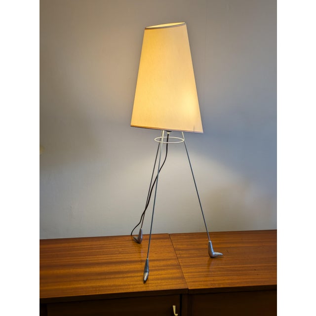 Mid-Century Modern Tripod Lamp by Louis Drimmer, France, 1980 For Sale - Image 3 of 16