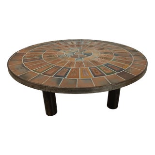 Vintage Ceramic Coffee Table by Roger Capron for Vallauris, 1970s For Sale