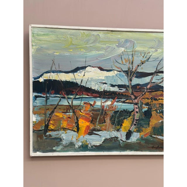 Harry Sahlin, Autumn Shore, 1973, Oil on Panel, Framed For Sale - Image 10 of 18