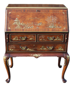 1980s Hekman Chinoiserie Drop-Front Desk