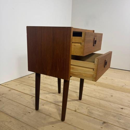 Danish Teak Bedside Table – Mid-Century Scandinavian Design, 1960s