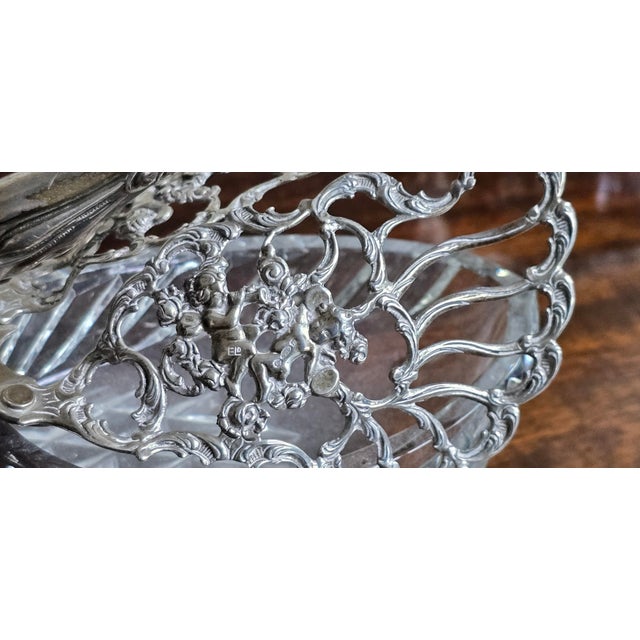 Silver Antique Cut Glass and Silver Swans, 1900, Set of 6 For Sale - Image 8 of 14
