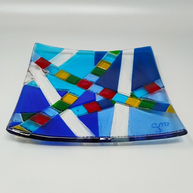 Mid-Century Modern Geometric Murano Glass Vide-Poche by GM for Albatros, 1970s For Sale - Image 4 of 9