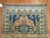Contemporary Eclectic Green Denim Blue Sampler Rug, 20th Century - 3'7" x 4'3" For Sale - Image 3 of 6