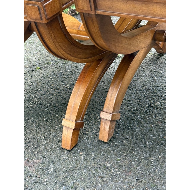 Wood Vintage Drexel Heritage Triune Collection End Tables / Benches - A Pair For Sale - Image 7 of 12