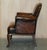 Set of Art Deco Hand Dyed Cigar Brown Leather Club Armchairs For Sale - Image 17 of 18
