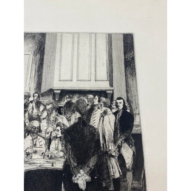 Impressionist John Winkler "The Constitutional Convention" Original Signed Etching C.1932 For Sale - Image 3 of 13