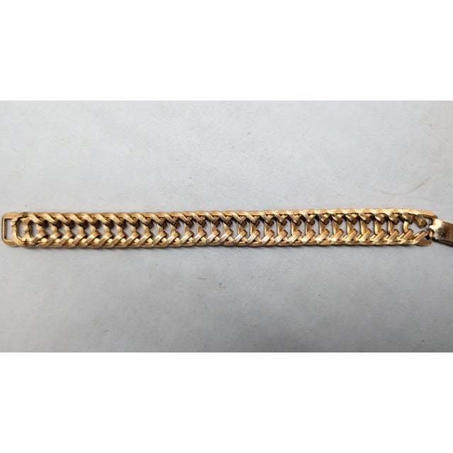 Vintage 1970s Signed Napier Goldtone Link Bracelet For Sale In Philadelphia - Image 6 of 7
