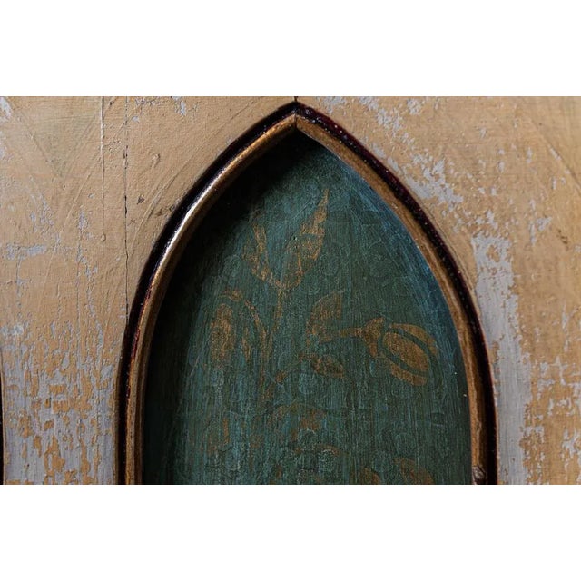 19th Century English Decorative Painted Chapel Cupboard For Sale - Image 10 of 12