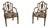 Pair of Adams Style Painted Crewelwork Chairs For Sale