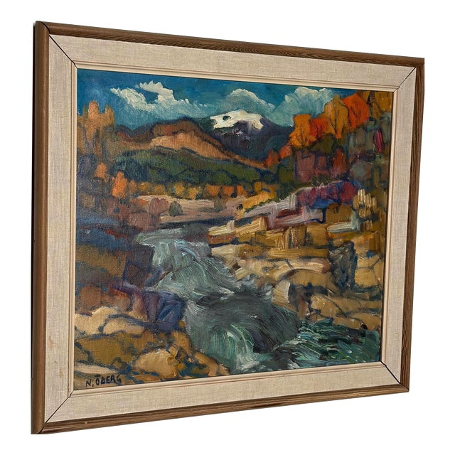 Nils Öberg, Autumn, Offerdalsfjällen Jämtland, 1960s, Oil on Canvas, Framed For Sale
