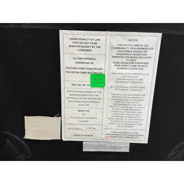 Restoration Hardware Ella Skirted Fabric Dining Side Chairs + Casters, Set of Four For Sale - Image 12 of 12