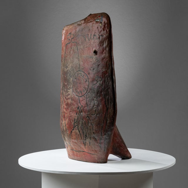 Vintage Oblong Ceramic Vase by Marcello Fantoni, 1958, in Flawless conditions. Designed 1950 to 1959 This piece has an...