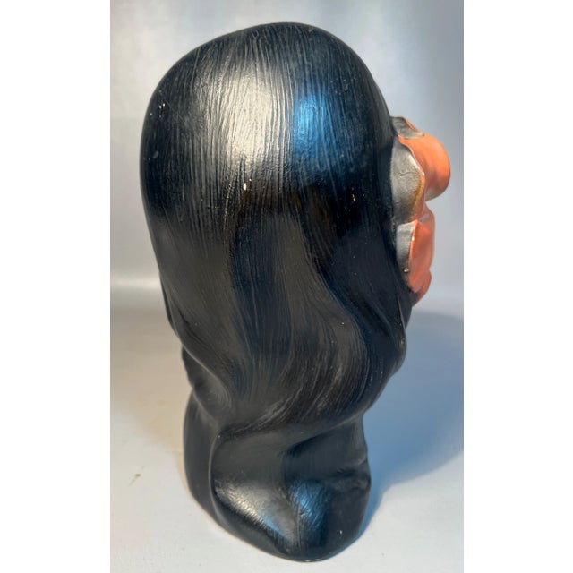 1960s Hawaiian Wahine Bust Sculpture Marwal Chalkware Tiki Hula Polynesian Art For Sale - Image 5 of 7