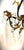 Black and Gold Gilt Metal Floral Wall Sconce, Teardrop Crystals, Candleholders For Sale - Image 9 of 14