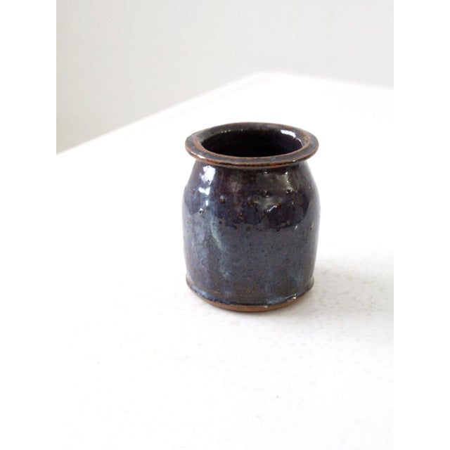 Ceramic Vintage Studio Pottery Vase For Sale - Image 7 of 9
