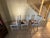 Rustic Farmhouse Whitewash Bar Stools W/ Cowhide Upholstered Seats Set of 3 For Sale - Image 4 of 12