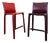 Leather Bar CAB 410 Stools in Bordeaux Red by Mario Bellini for Cassina, Set of 2 For Sale