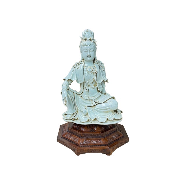 Wood 4.5" Vintage Octagonal Wood Carved Steps Lotus Motif Display Base Stand For Sale - Image 7 of 7