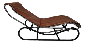 Chaise Longue in Chromed Metal & Brass Leather, Italy, 1960s