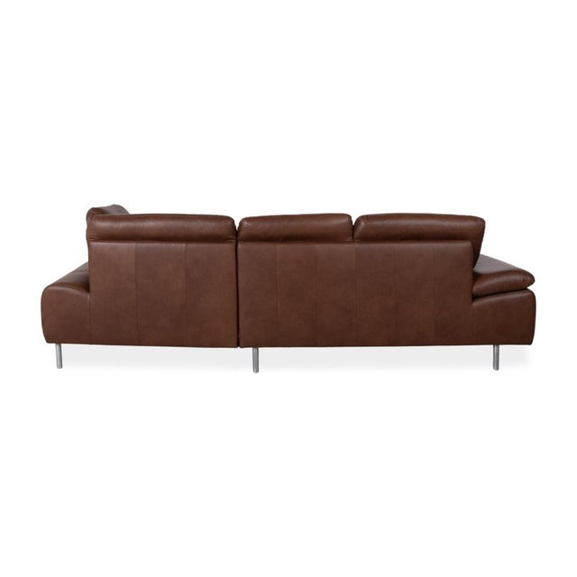 Loop Leather Corner Sofa in Brown with Manual Function by Willi Schillig For Sale - Image 16 of 17