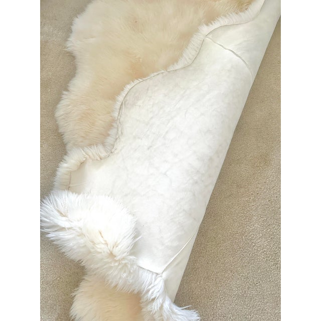 Pottery Barn Pottery Barn Style Cream Austrialian Sheep Skin Hide For Sale - Image 4 of 5