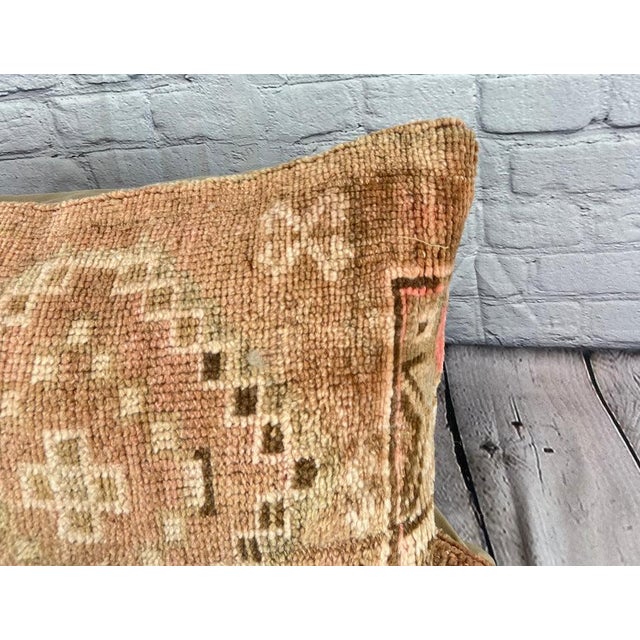 Turkish 16 x 24 Rug Pillow Ottoman Sanctuary Turkish Pillow Cushion Cover For Sale - Image 3 of 4