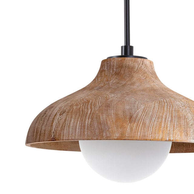Traditional Regina Andrew Surfside Wood Pendant, Natural For Sale - Image 3 of 8