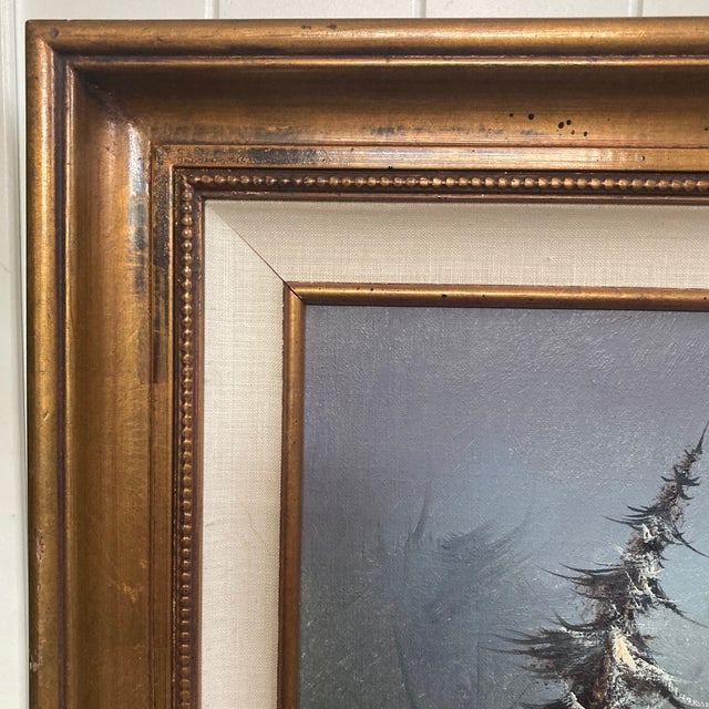 1960s Cornelis Bruinsma (B. 1942) Winter Dutch Landscape Oil Painting With Coa & Robert Sills Gallery 43" Frame For Sale - Image 10 of 12