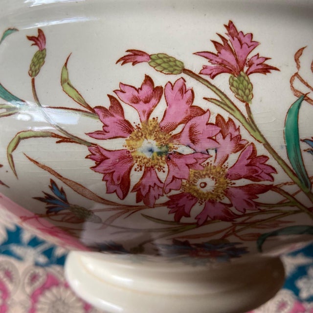 Antique French Ironstone Soup Tureen and Plater from Keller & Guerin Luneville, Set of 2 For Sale - Image 6 of 13