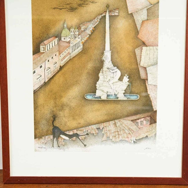 Ossi Czineer, Numbered Lithograph, 2000s, Lithograph, Framed For Sale - Image 3 of 9