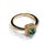 Bochic "Orient" Natural Emerald & Topaz Solitaire Ring Set In 18K Gold & Silver For Sale In New York - Image 6 of 7
