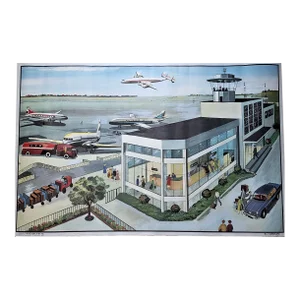 1960s Double-Sided French School Poster-Zoo, Airport