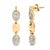 Contemporary Gold Vermeil 1/10 Cttw Diamond Bold Disc Link Earrings, Pair For Sale - Image 3 of 4