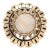 Vintage Large Agate & Diamond Statement Rig, 14k Yellow Gold, Ring Size 5 For Sale