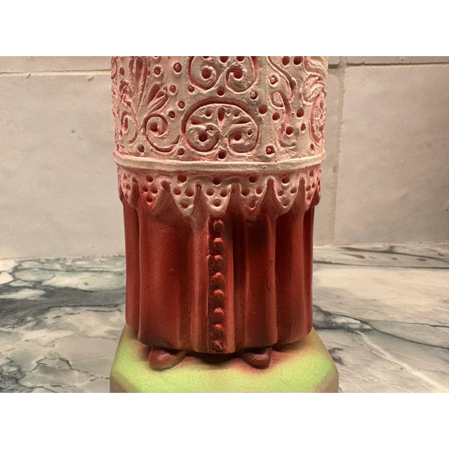 Sculpture Materials Vintage Mid 20th Century Religious Icon Italian Chalkware Figurine For Sale - Image 7 of 12