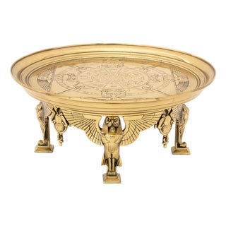 Egyptian Revival Brass Tazza For Sale