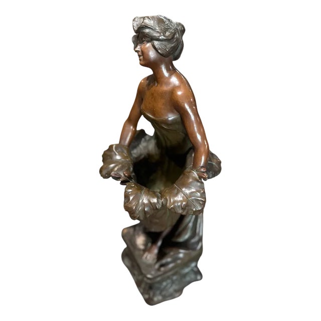 Art Nouveau Terracotta and Bronze Sculpture, 1890s-1910s For Sale